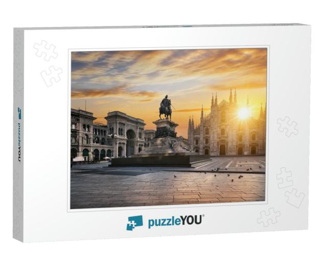 Duomo At Sunrise, Milan, Europe... Jigsaw Puzzle