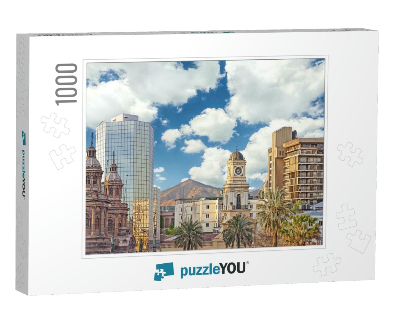 Santiago De Chile Downtown, Modern Skyscrapers Mixed with... Jigsaw Puzzle with 1000 pieces