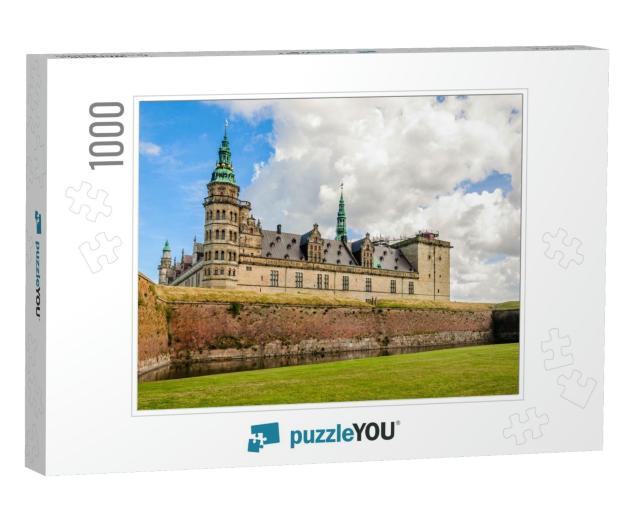 Panoramic View to the Bricks Wall Around Kronborg Castle... Jigsaw Puzzle with 1000 pieces