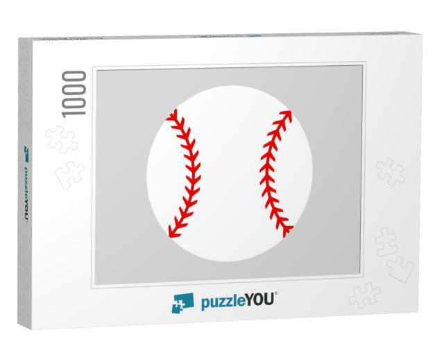 Baseball Ball. Softball. Vector Silhouette. Vector Icon I... Jigsaw Puzzle with 1000 pieces