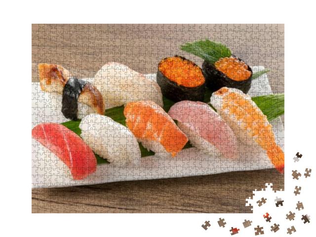 Nigiri Sushi on a Plate... Jigsaw Puzzle with 1000 pieces