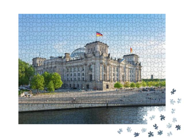 Reichstag Building German Government & River Spree in Ber... Jigsaw Puzzle with 1000 pieces