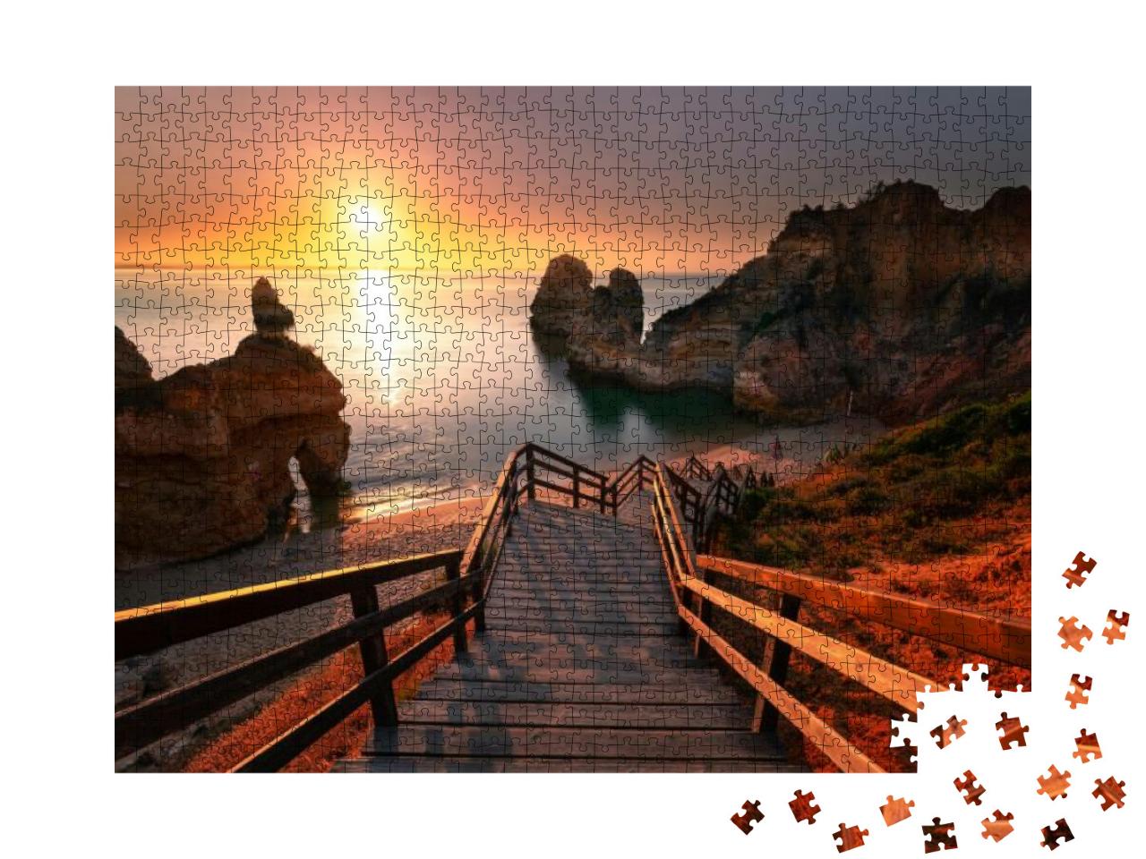 Coves & Cliffs At Ponta Da Piedade the Most Famous Spot o... Jigsaw Puzzle with 1000 pieces