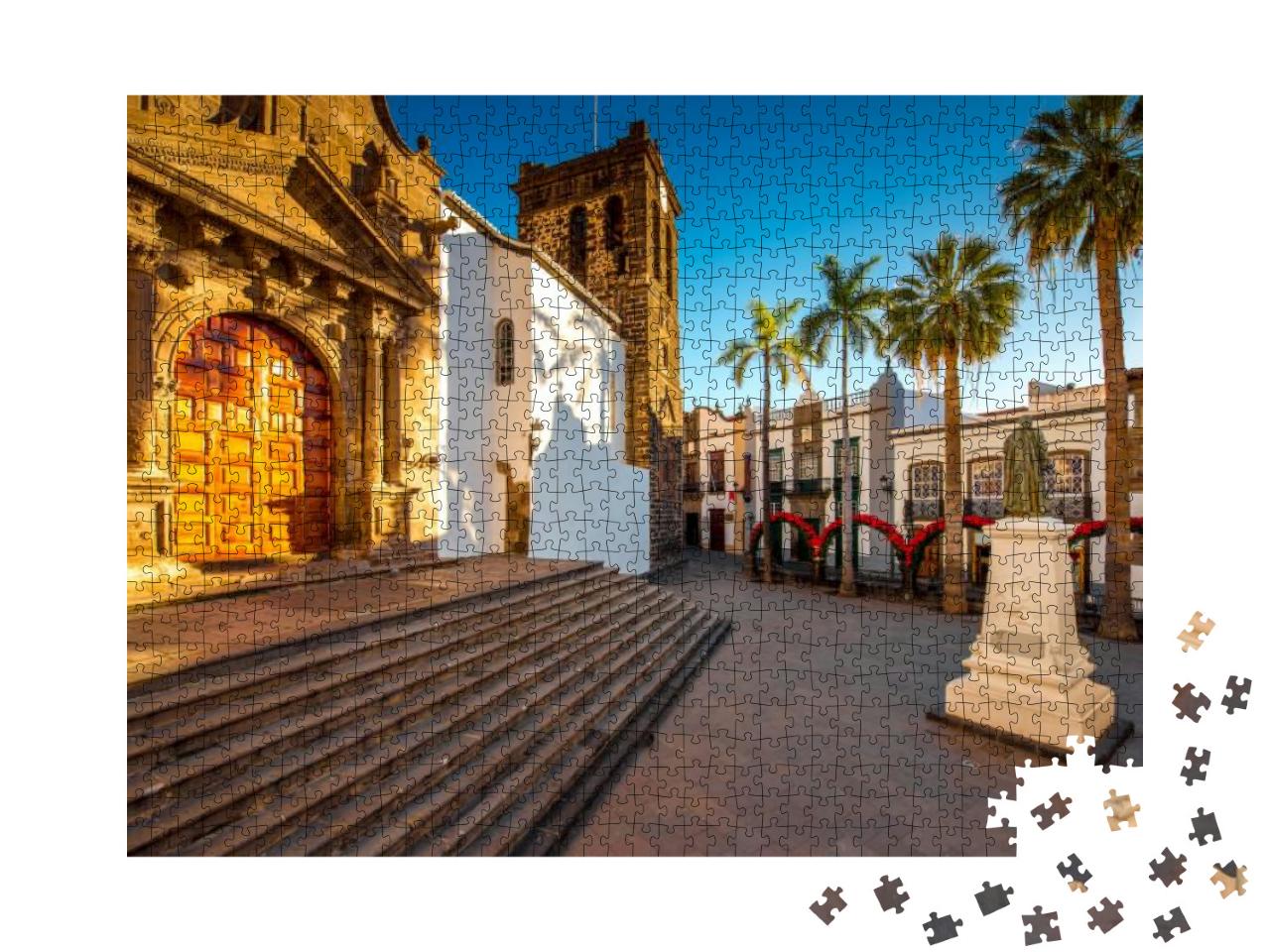 Central Square in Old Town with Salvador Church & Monumen... Jigsaw Puzzle with 1000 pieces