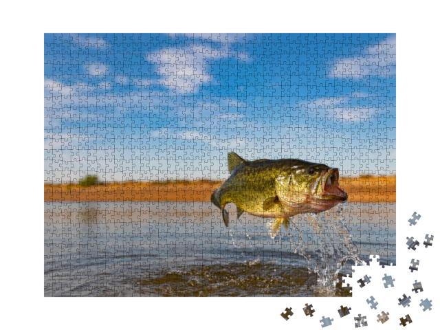 Big Bass Largemouth - Fishing... Jigsaw Puzzle with 1000 pieces