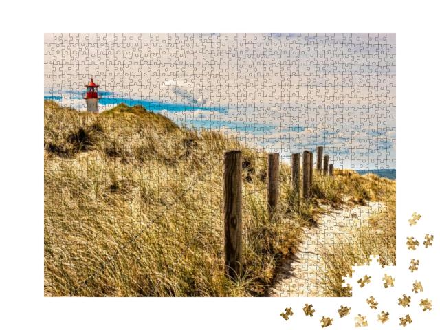 Typical Lighthouse At the North Sea - Sylt... Jigsaw Puzzle with 1000 pieces