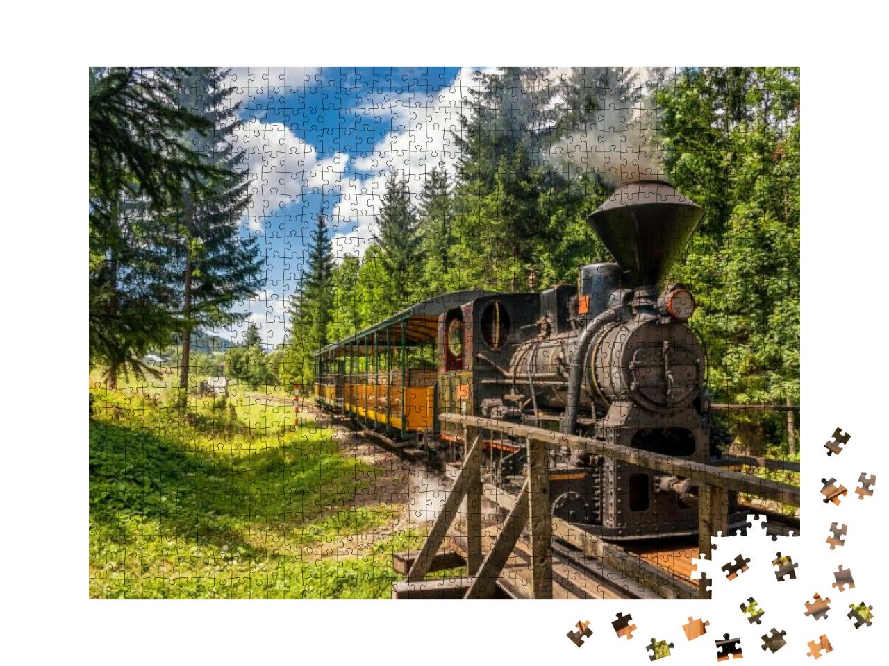 Steam Locomotive in Forest Railways from Village Vychylov... Jigsaw Puzzle with 1000 pieces