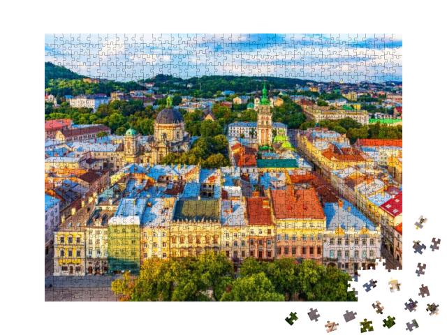 Scenic Summer Aerial View of the Market Square Architectu... Jigsaw Puzzle with 1000 pieces