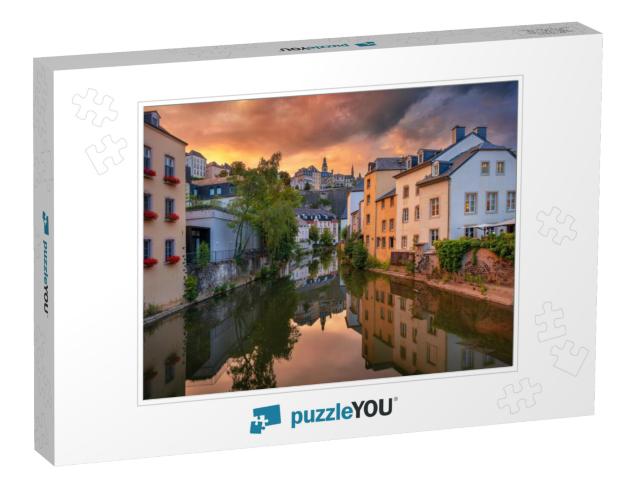 Luxembourg City. Cityscape Image of Old Town Luxembourg D... Jigsaw Puzzle