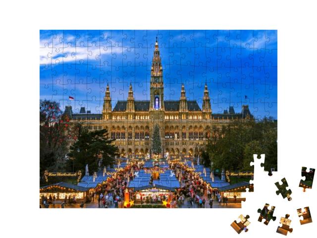 Christmas Market Vienna... Jigsaw Puzzle with 200 pieces