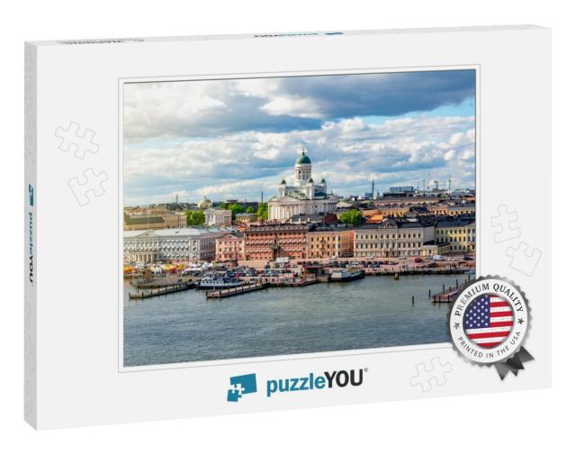 Helsinki Cityscape & Helsinki Cathedral, Finland... Jigsaw Puzzle