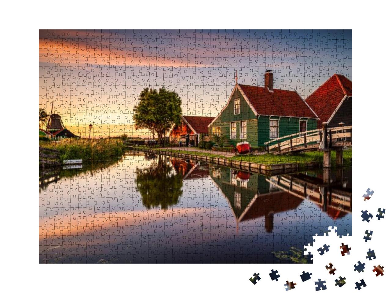 Zaanse Schans Village in Holland... Jigsaw Puzzle with 1000 pieces