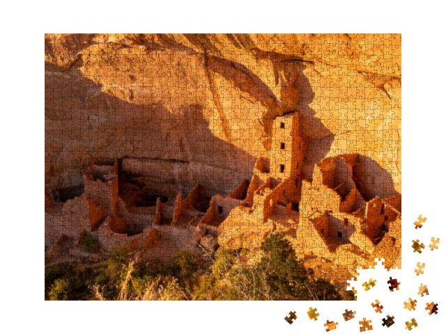 Mesa Verde National Park At Sunset from Above... Jigsaw Puzzle with 1000 pieces