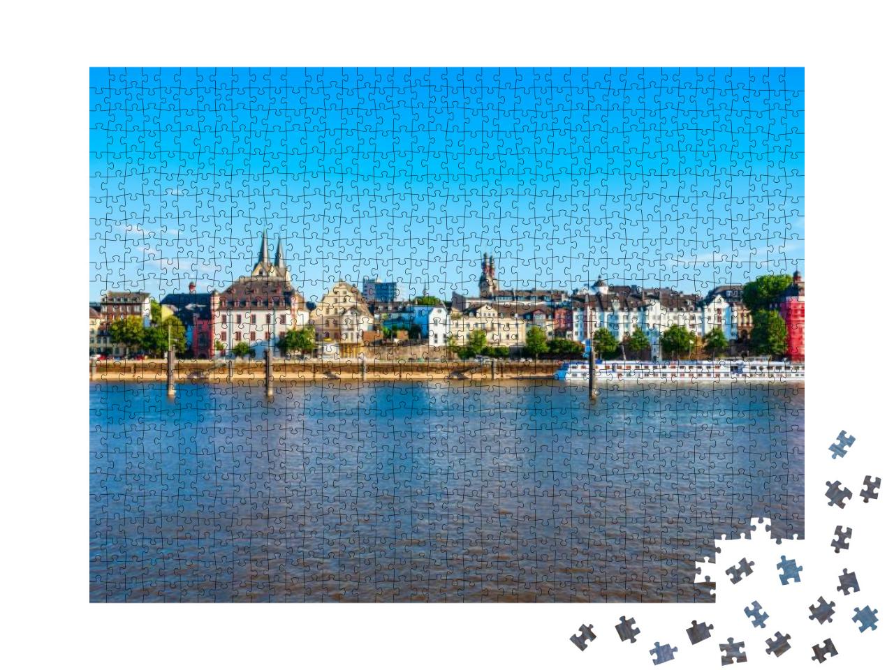 Koblenz Aerial Panoramic View. Koblenz is a City on the R... Jigsaw Puzzle with 1000 pieces