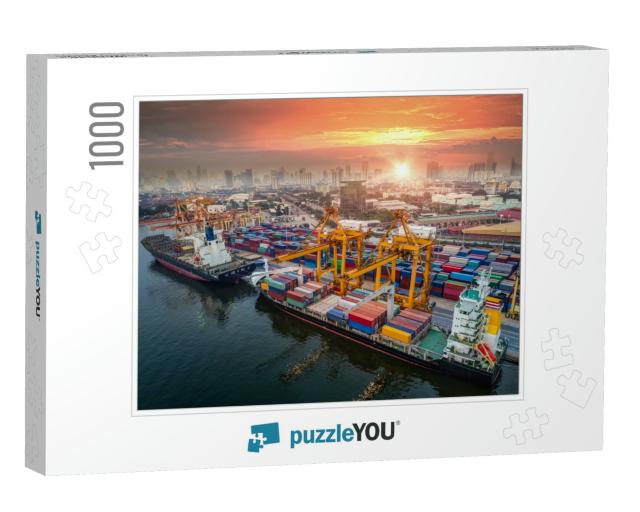 Logistics & Transportation of Container Cargo Ship & Carg... Jigsaw Puzzle with 1000 pieces