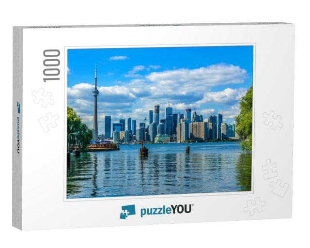 The Beautiful Toronto's Skyline Over Lake. Toronto, Ontar... Jigsaw Puzzle with 1000 pieces