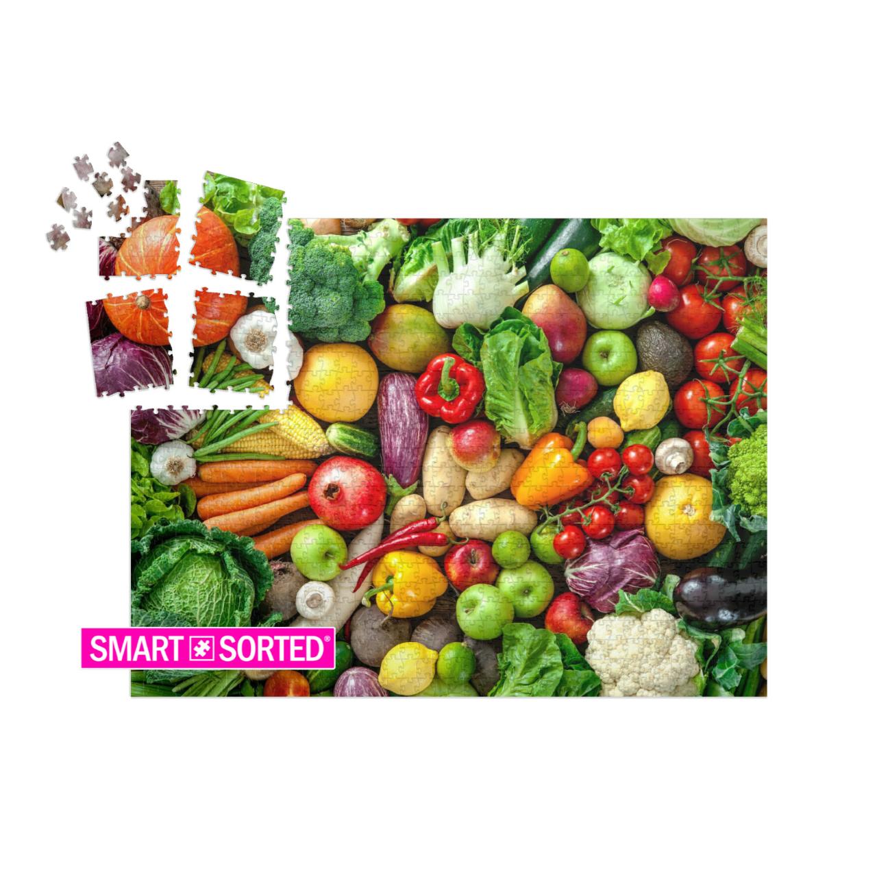 Assortment of Fresh Fruits & Vegetables... | SMART SORTED® | Jigsaw Puzzle with 1000 pieces