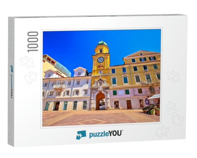 City of Rijeka Main Square & Clock Tower View, Kvarner Ba... Jigsaw Puzzle with 1000 pieces