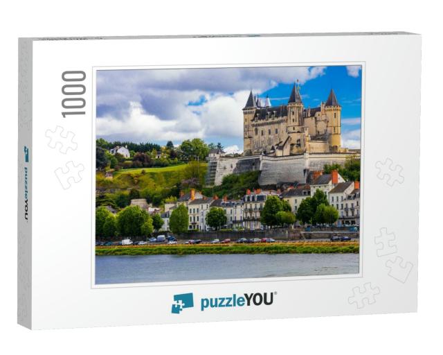 Great Medieval Castles of Loire Valley - Beautiful Saumur... Jigsaw Puzzle with 1000 pieces