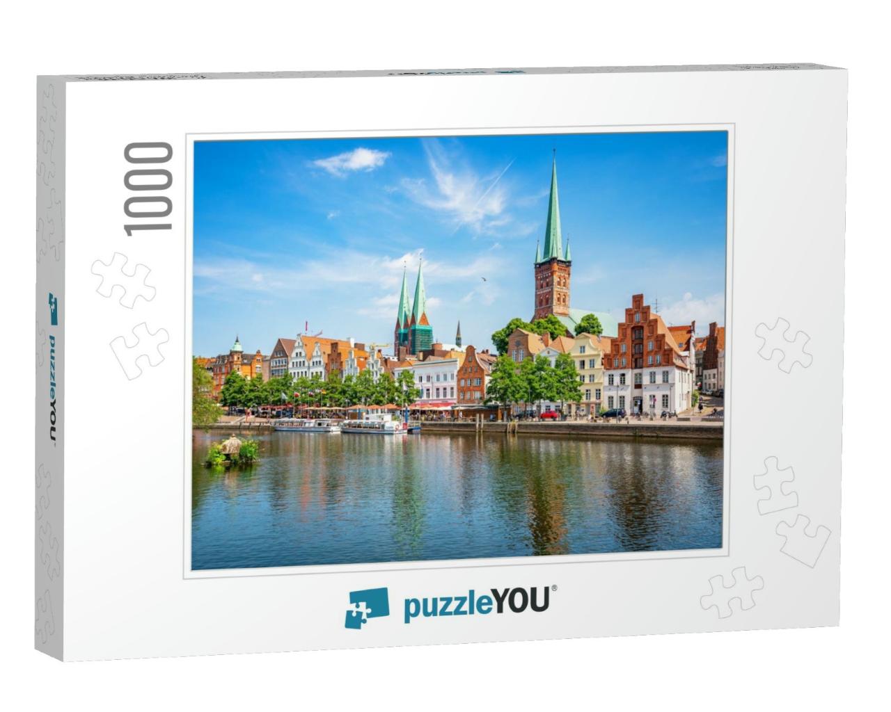 Classic Panoramic View of Historic Skyline of Hanseatic T... Jigsaw Puzzle with 1000 pieces