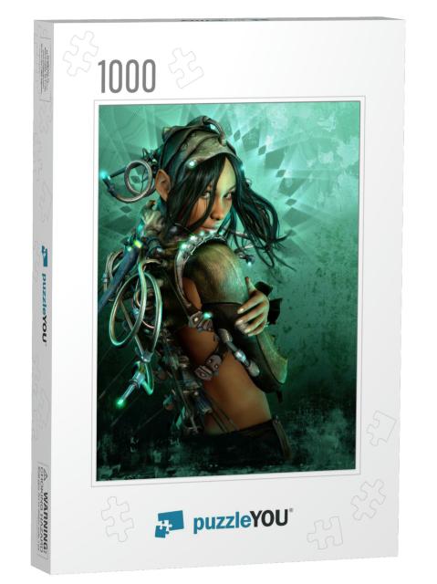 3D Computer Graphics of a Lady with Fantasy Clothing & We... Jigsaw Puzzle with 1000 pieces