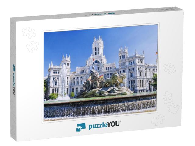 Cibeles Fountain in Madrid, Spain... Jigsaw Puzzle