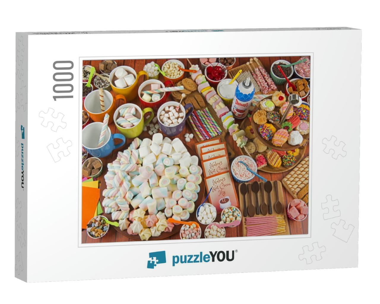 Hot Chocolate Buffet Photo Collage Jigsaw Puzzle with 1000 pieces