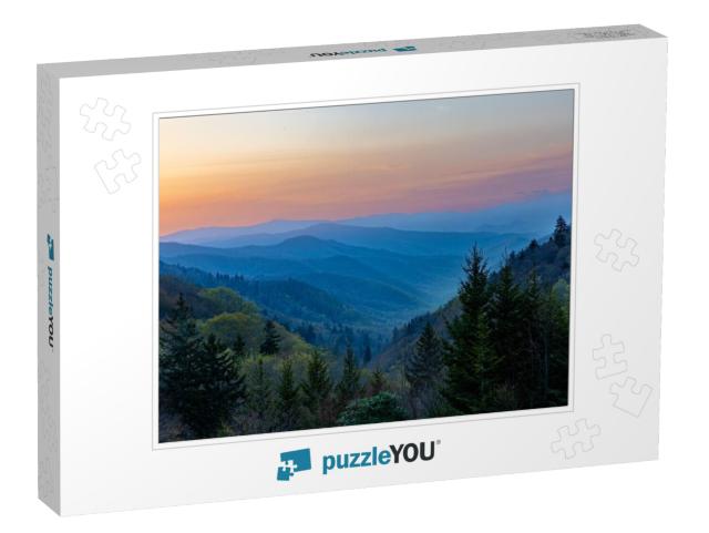 Sunrise At Great Smoky Mountains National Park... Jigsaw Puzzle