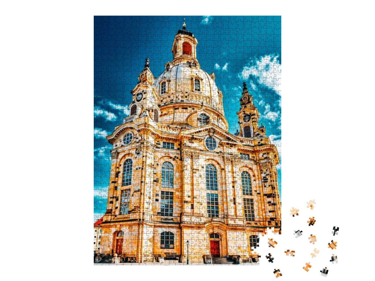Dresden Frauenkirche Church of Our Lady is a Lutheran Chu... Jigsaw Puzzle with 1000 pieces