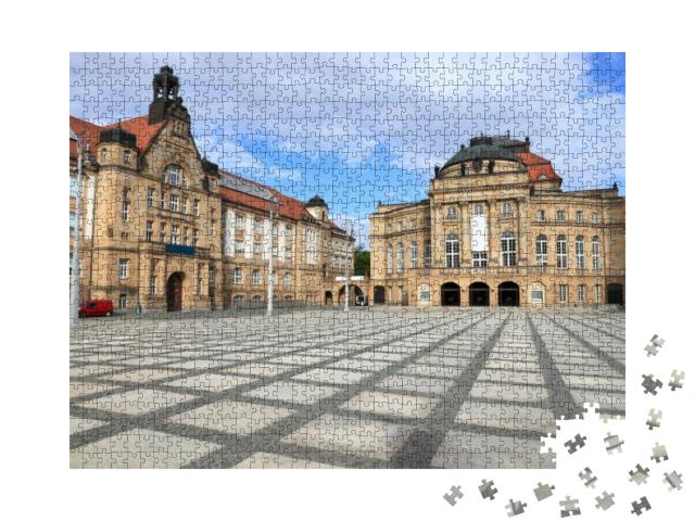 Chemnitz Art Gallery & Opera House Building Opernhaus. Ci... Jigsaw Puzzle with 1000 pieces