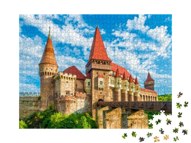 Medieval Hunyad Corvin Castle, Hunedoara Town, Transylvan... Jigsaw Puzzle with 1000 pieces