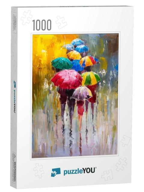 Oil Painting - Rainy Day... Jigsaw Puzzle with 1000 pieces