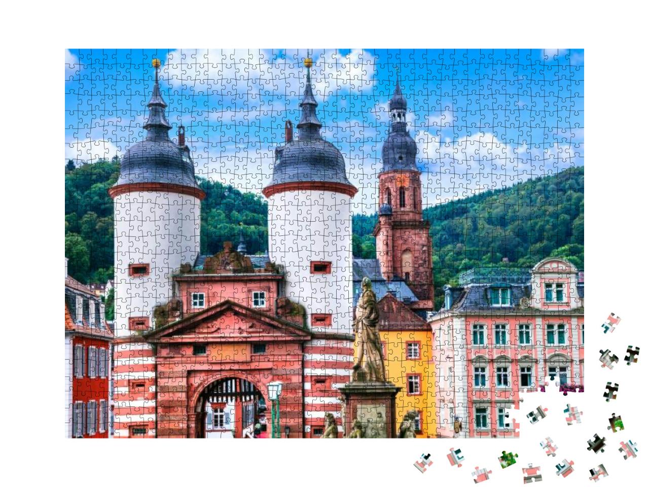 Landmarks & Beautiful Towns of Germany - Medieval Heidelb... Jigsaw Puzzle with 1000 pieces