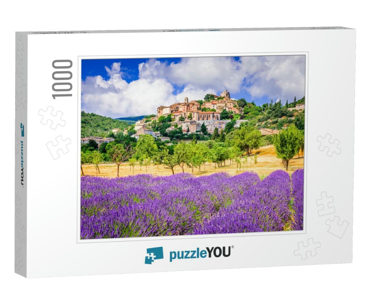 Simiane-La-Rotonde, Hilltop Village in Provence with Lave... Jigsaw Puzzle with 1000 pieces