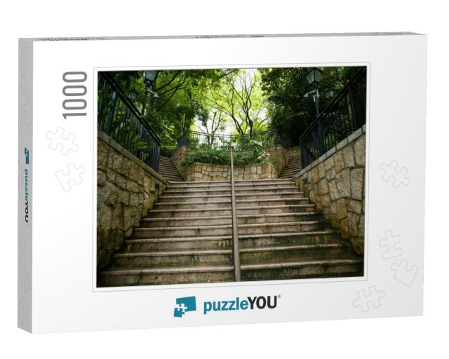 Stairs At Fort Canning Park, Singapore... Jigsaw Puzzle with 1000 pieces