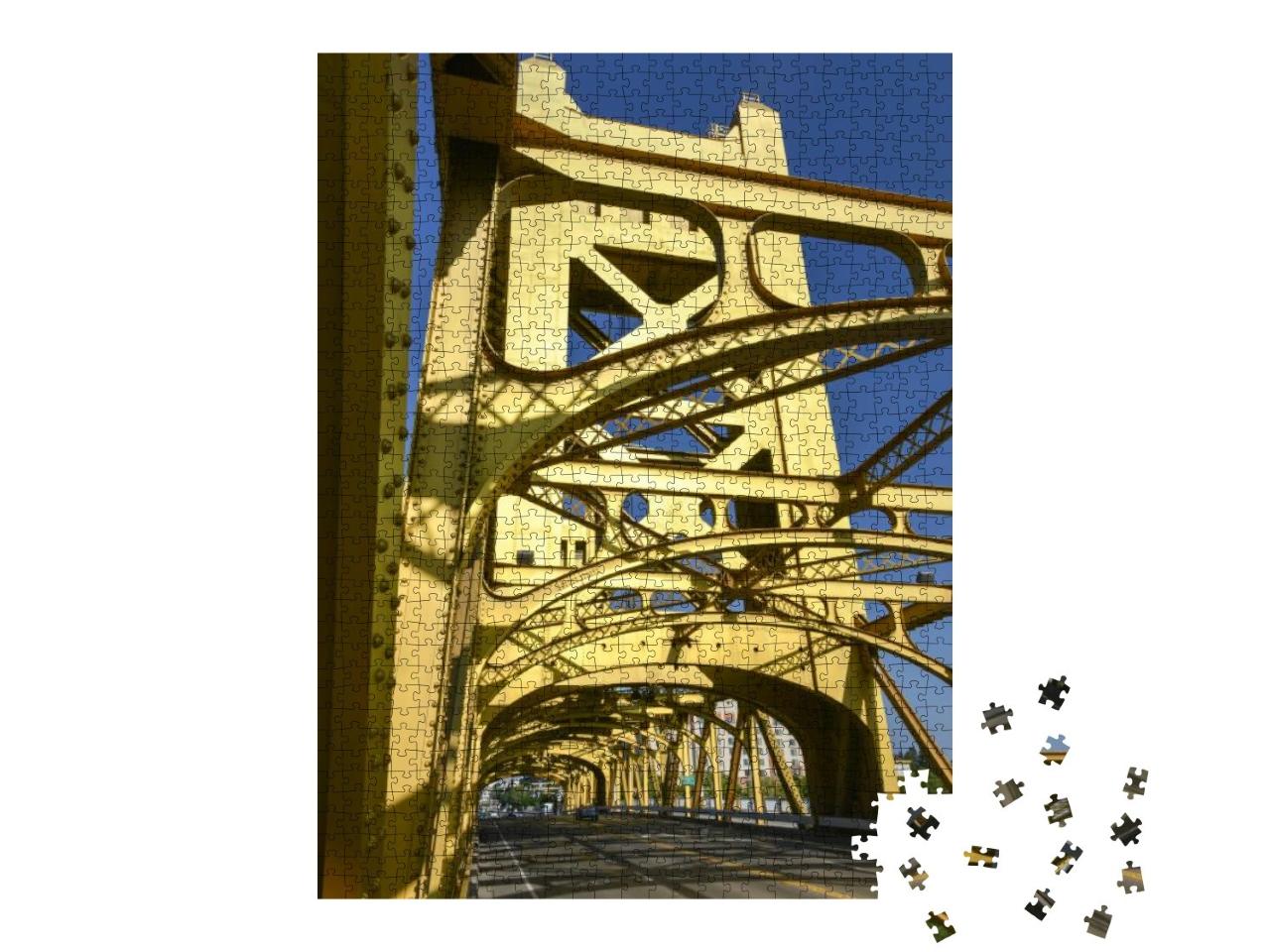 The Tower Bridge 1935 is a Vertical Lift Bridge that Cros... Jigsaw Puzzle with 1000 pieces