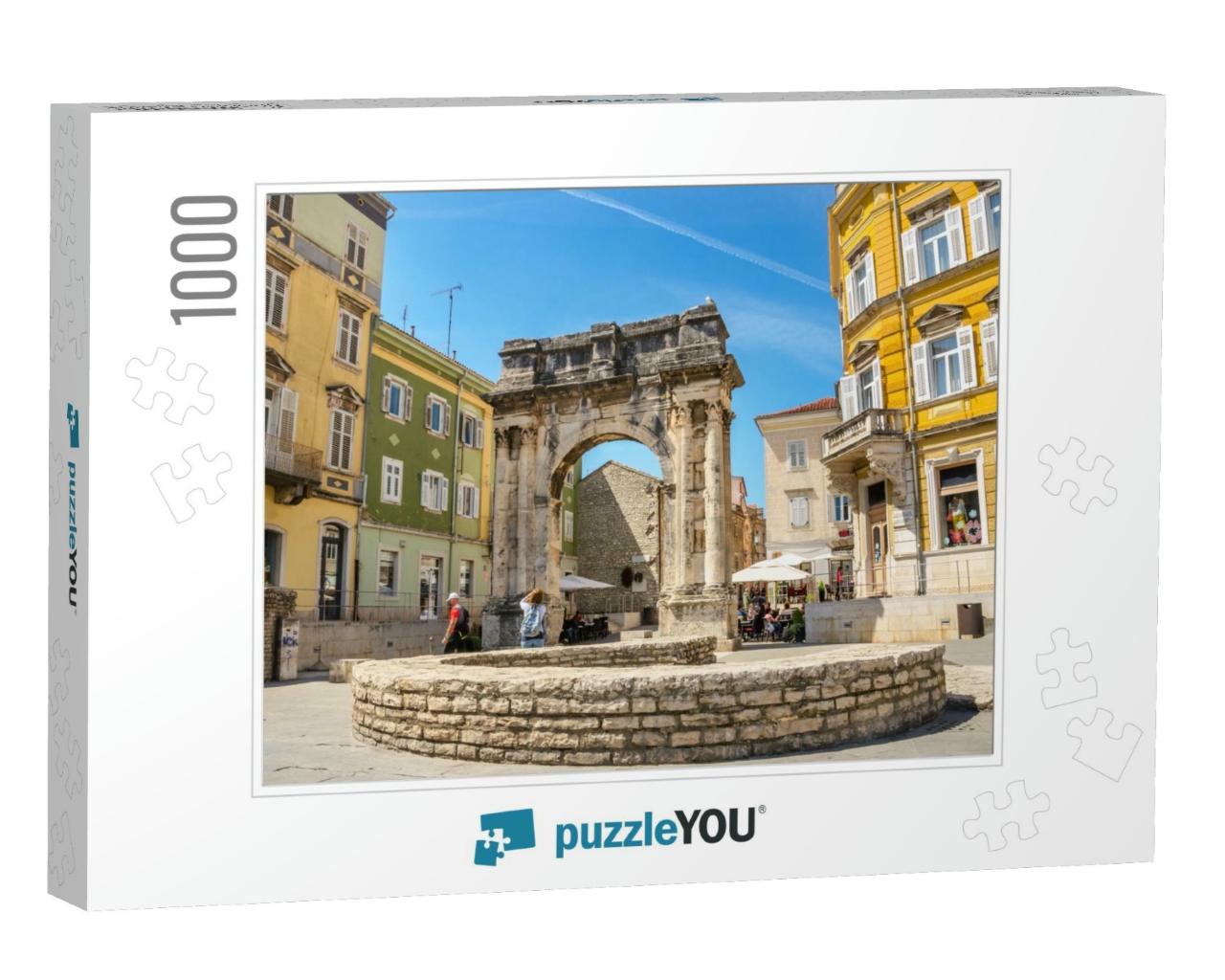 Ancient Roman Triumphal Arch or Golden Gate & Square in P... Jigsaw Puzzle with 1000 pieces