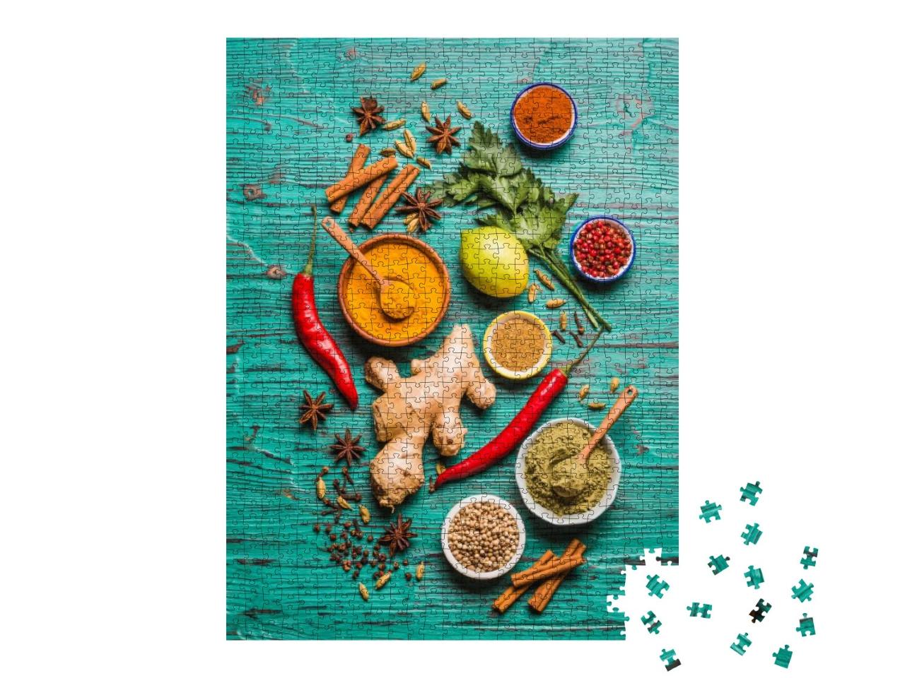 Various Spices & Seasoning Healthy Benefits of Using Supe... Jigsaw Puzzle with 1000 pieces