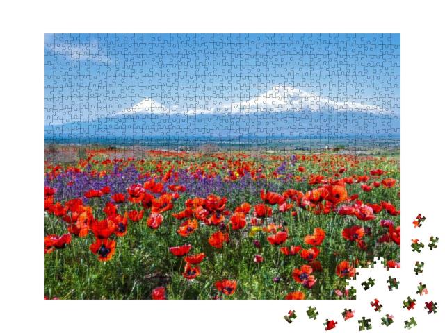 Mount Ararat Turkey At 5, 137 M Viewed from Yerevan, Arme... Jigsaw Puzzle with 1000 pieces