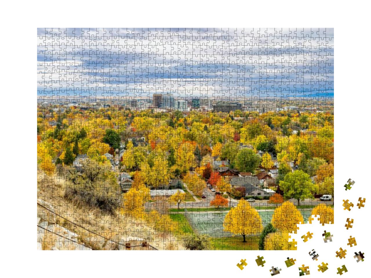 Autumn Trees Blanket the Ground with an Explosion of Colo... Jigsaw Puzzle with 1000 pieces