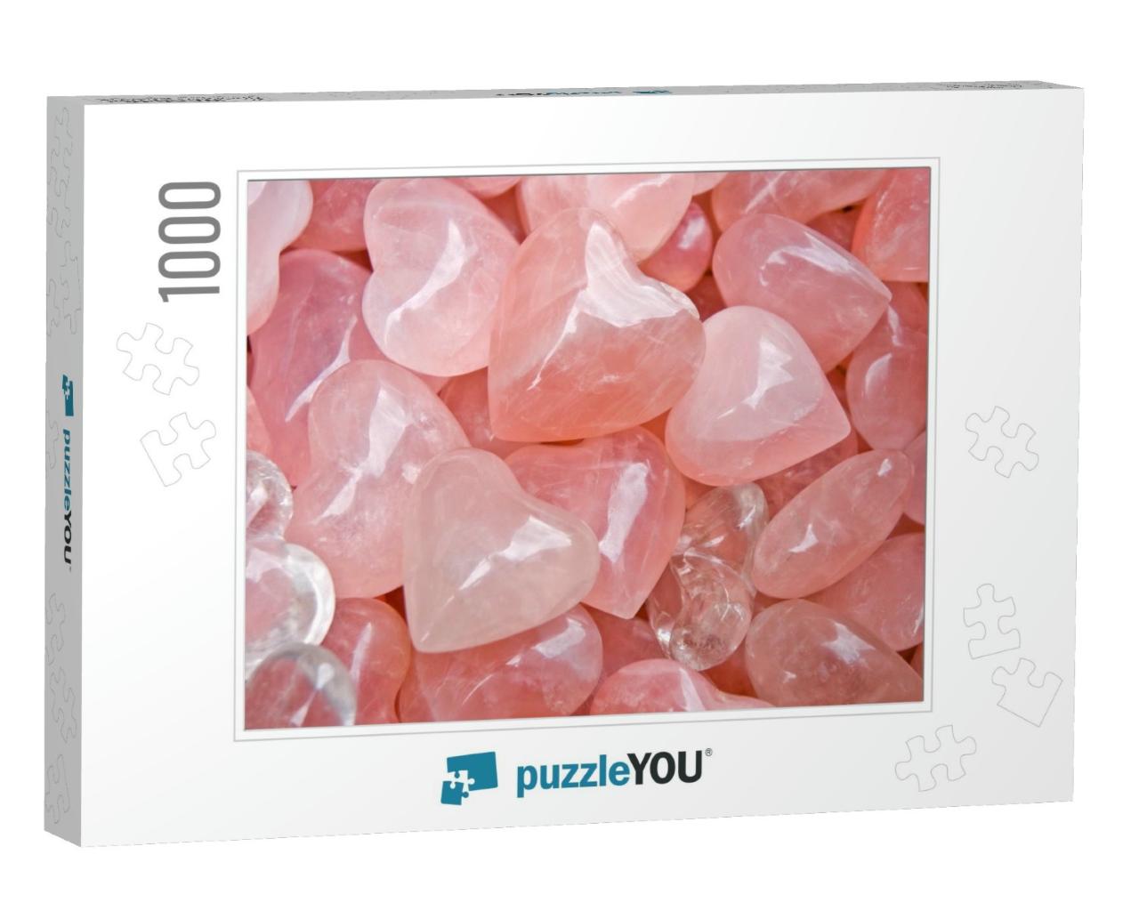 Heart-Shaped Rose Quartz, Hard But Heartily... Jigsaw Puzzle with 1000 pieces