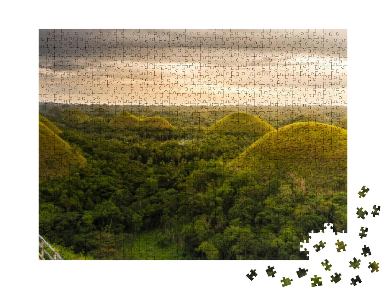 Chocolate Hills, a Geological Formation in the Bohol Prov... Jigsaw Puzzle with 1000 pieces
