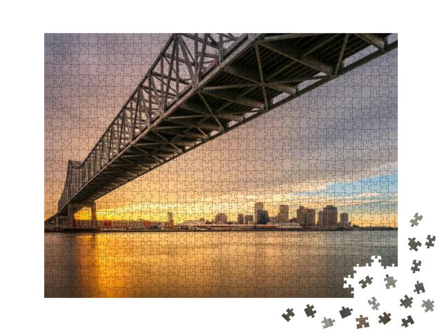 New Orleans, Louisiana, USA At Crescent City Connection Br... Jigsaw Puzzle with 1000 pieces