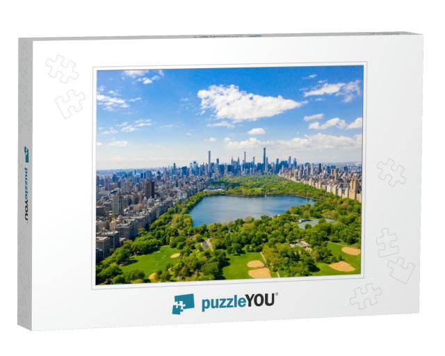 Aerial View of the Central Park in New York with Golf Fie... Jigsaw Puzzle