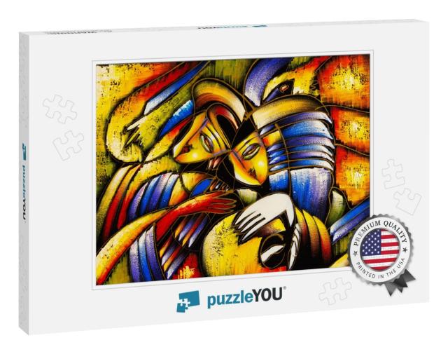 Oil Painting - Abstract Face... Jigsaw Puzzle