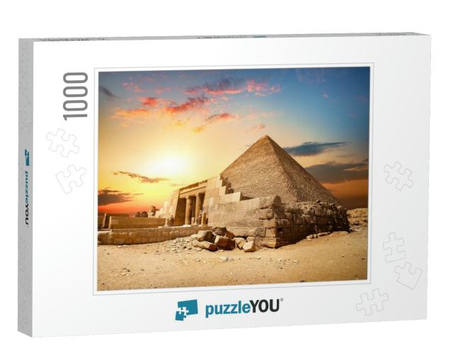 Ruined Pyramid of Cheops in Cairo Egypt... Jigsaw Puzzle with 1000 pieces