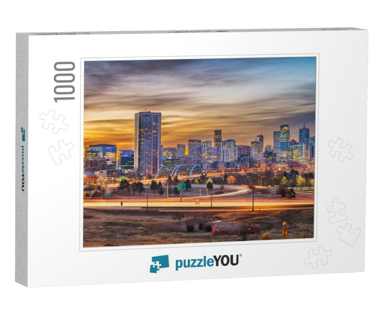 Denver, Colorado, USA Downtown City Skyline At Dawn... Jigsaw Puzzle with 1000 pieces