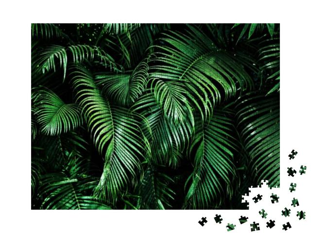 Tropical Palm Leaves, Floral Pattern Background, Real Pho... Jigsaw Puzzle with 1000 pieces