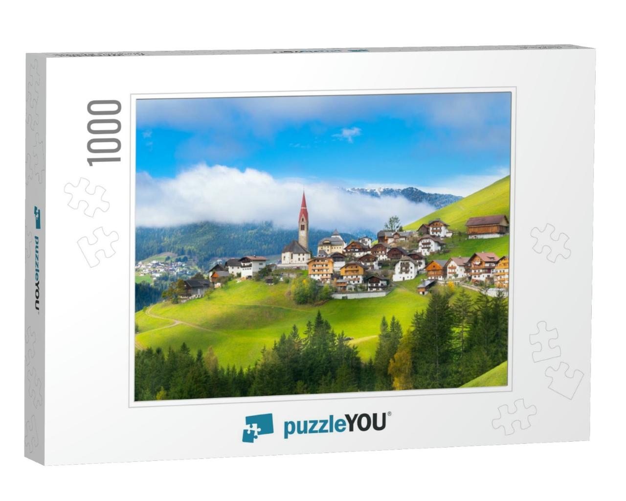 Beautiful View of Pieve Di Marebbe Enneberg Pfarre Villag... Jigsaw Puzzle with 1000 pieces