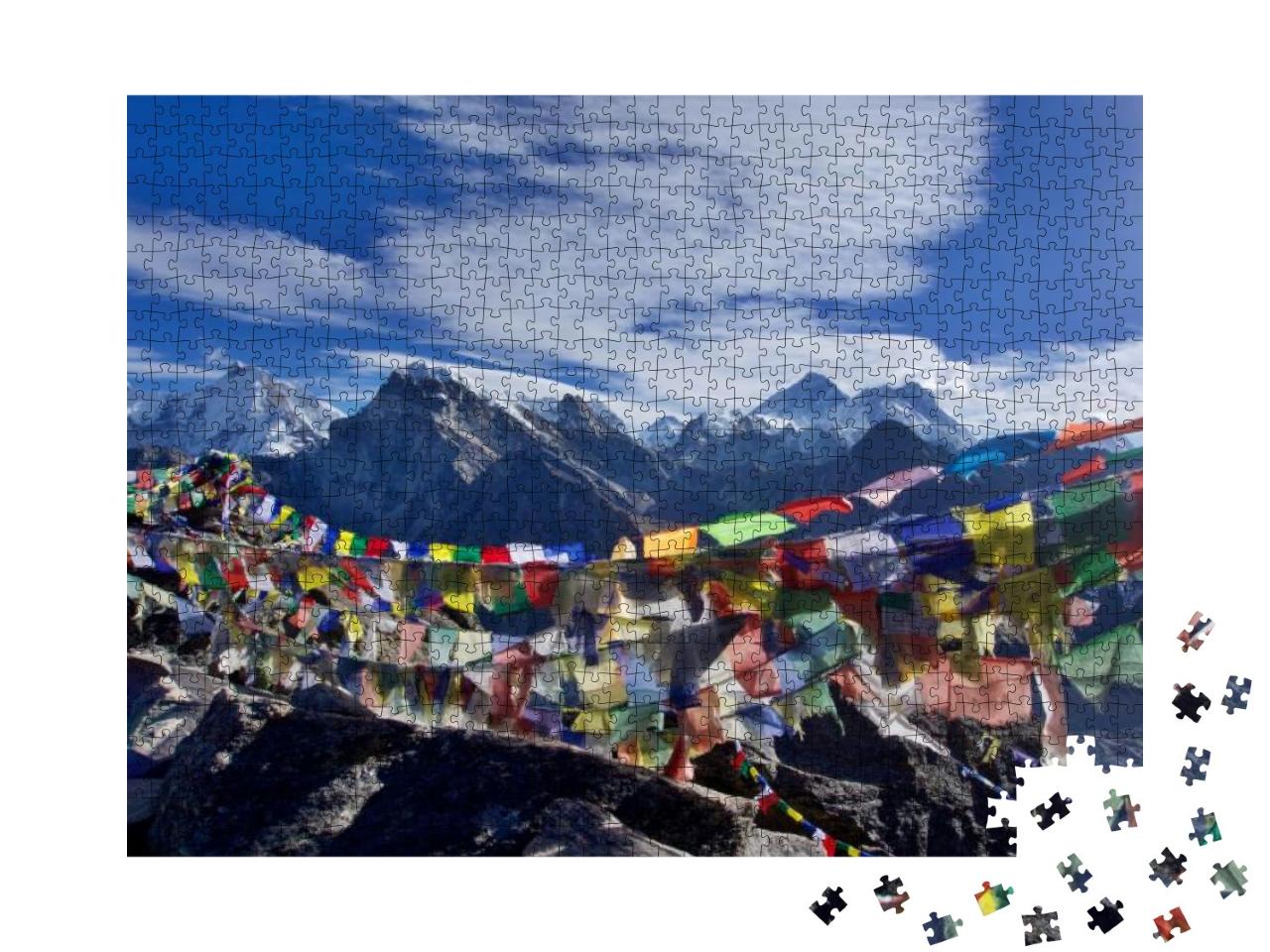 Everest View from the Peak of Gokyo Ri on the Gokyo Lakes... Jigsaw Puzzle with 1000 pieces